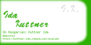 ida kuttner business card